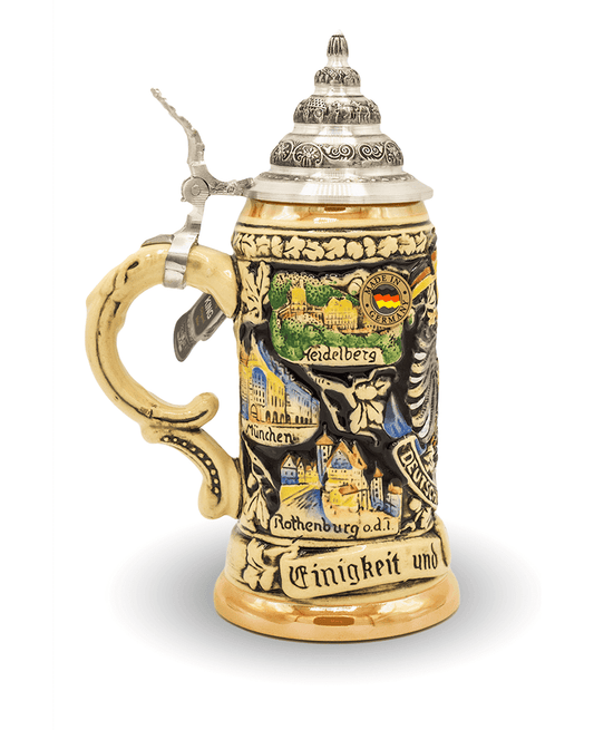 Bierkrug Einigkeit, Recht & Freiheit | gelb/bunt | KING